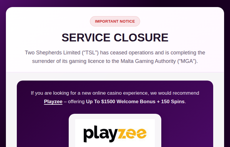 Jonny Jackpot casino homepage